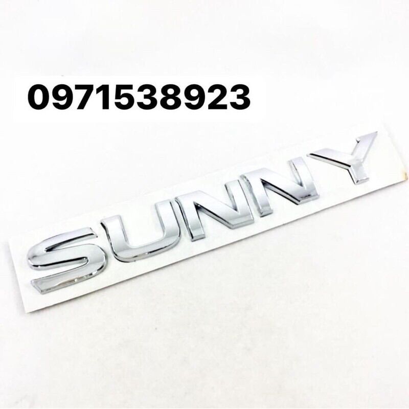 chữ nổi SUNNY dán đuôi xe