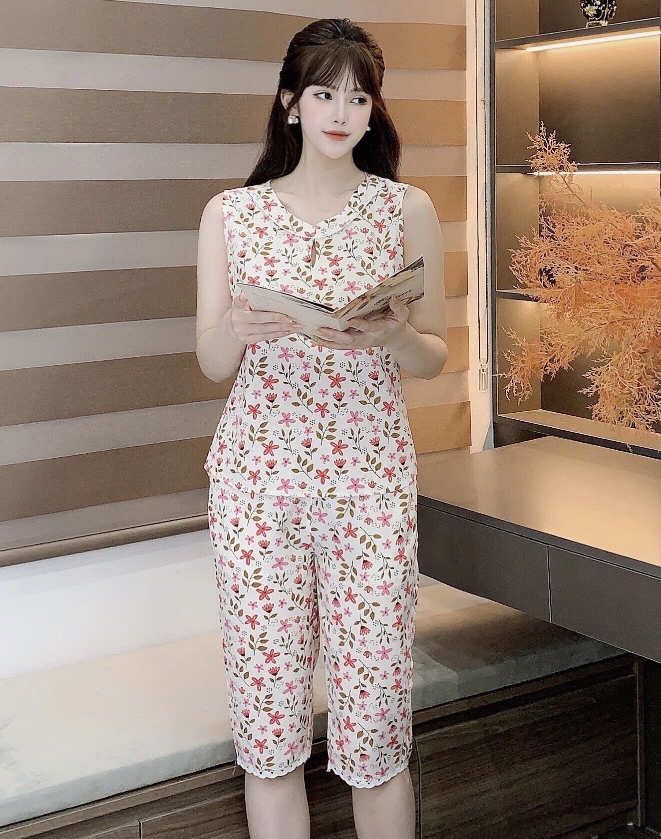 Đồ bộ mặc nhà chất lụa hàn mát mẻ