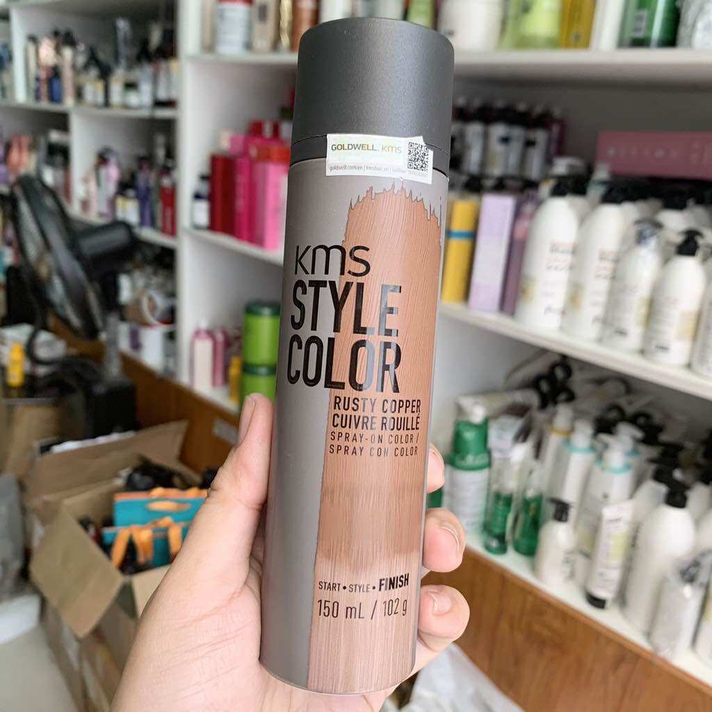 XỊT MÀU CHO TÓC CHƠI MÀU TẠM THỜI KMS ( màu nâu) 150ml