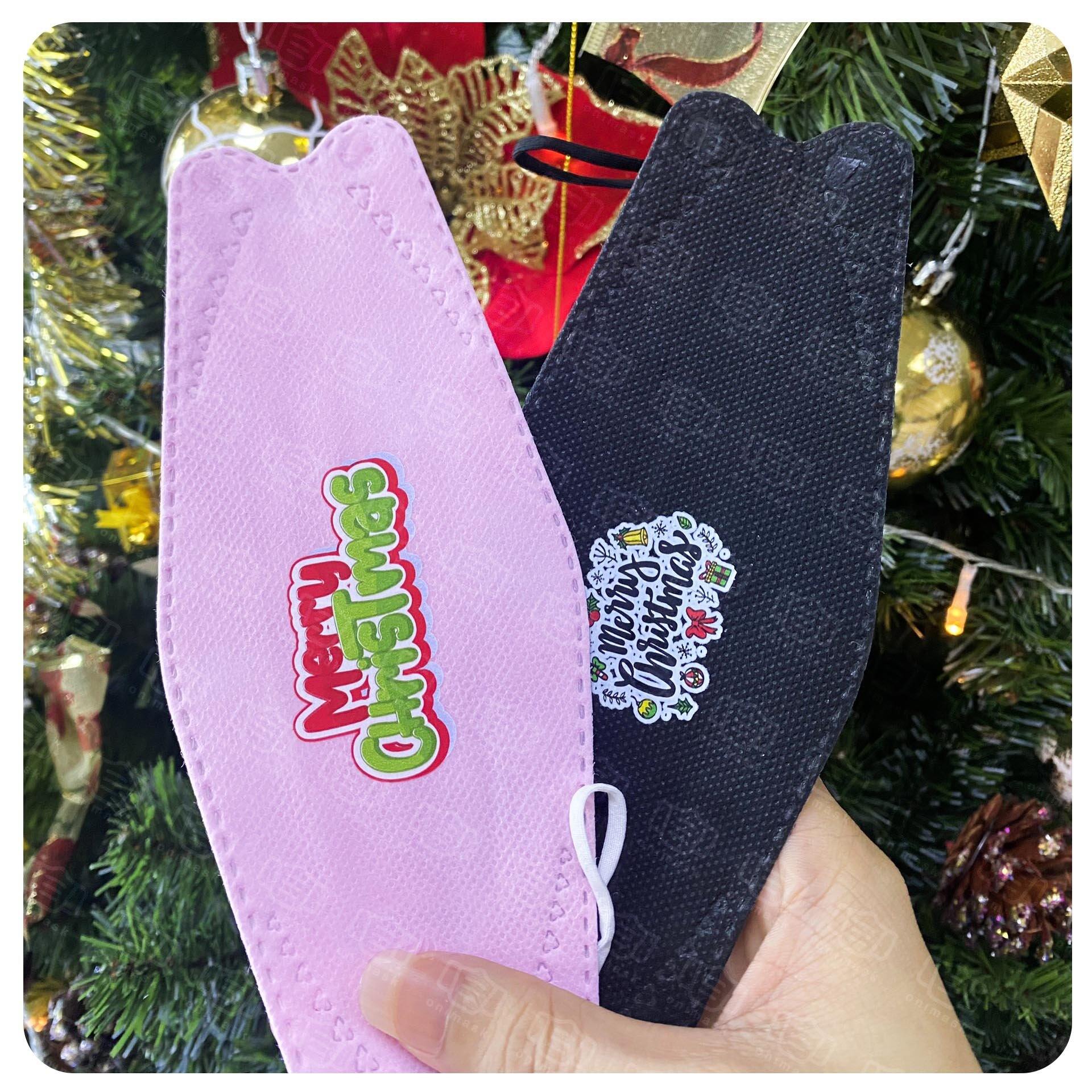 Khẩu trang Giáng sinh 2023 Merry Christmas (10 cái)