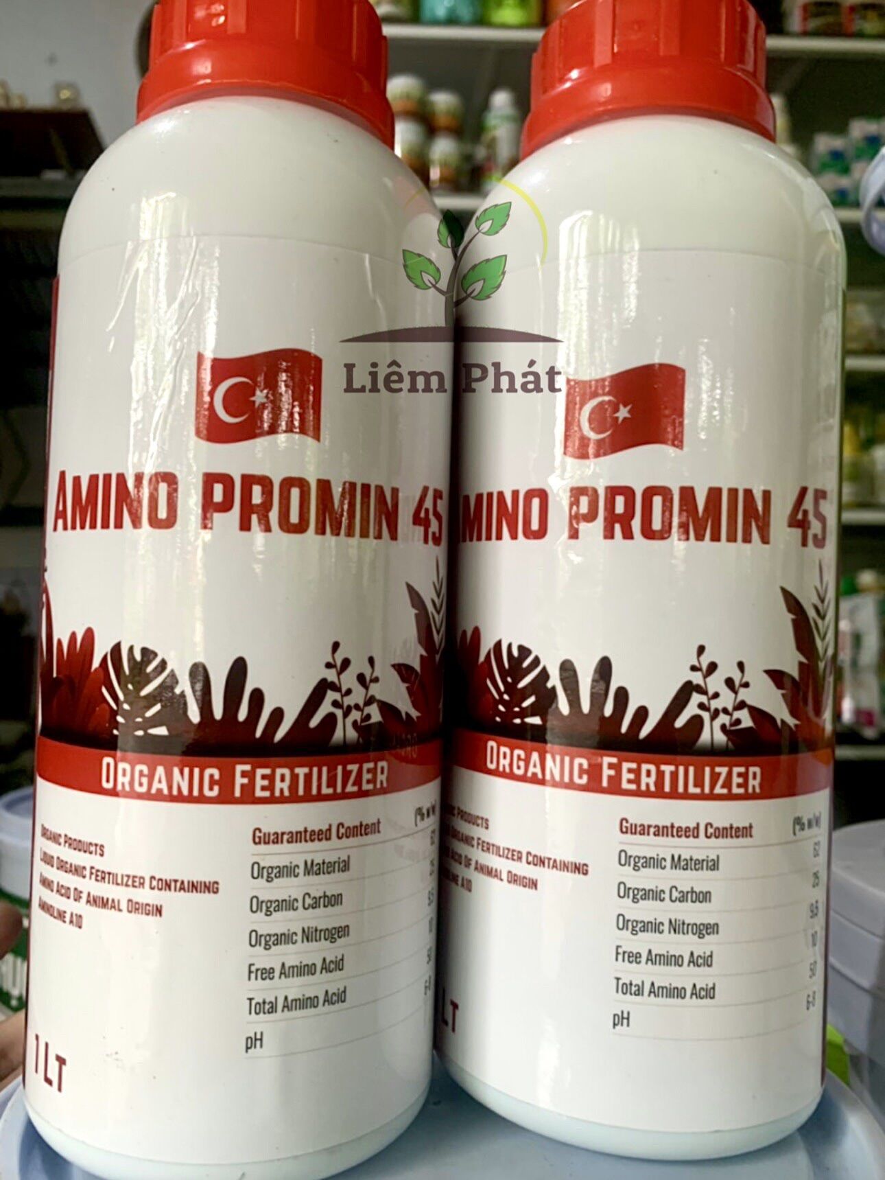 Phân bón sinh học Amino Promin 45 chai 1 lit thích hợp cho nền nông nghiệp hữu cơ