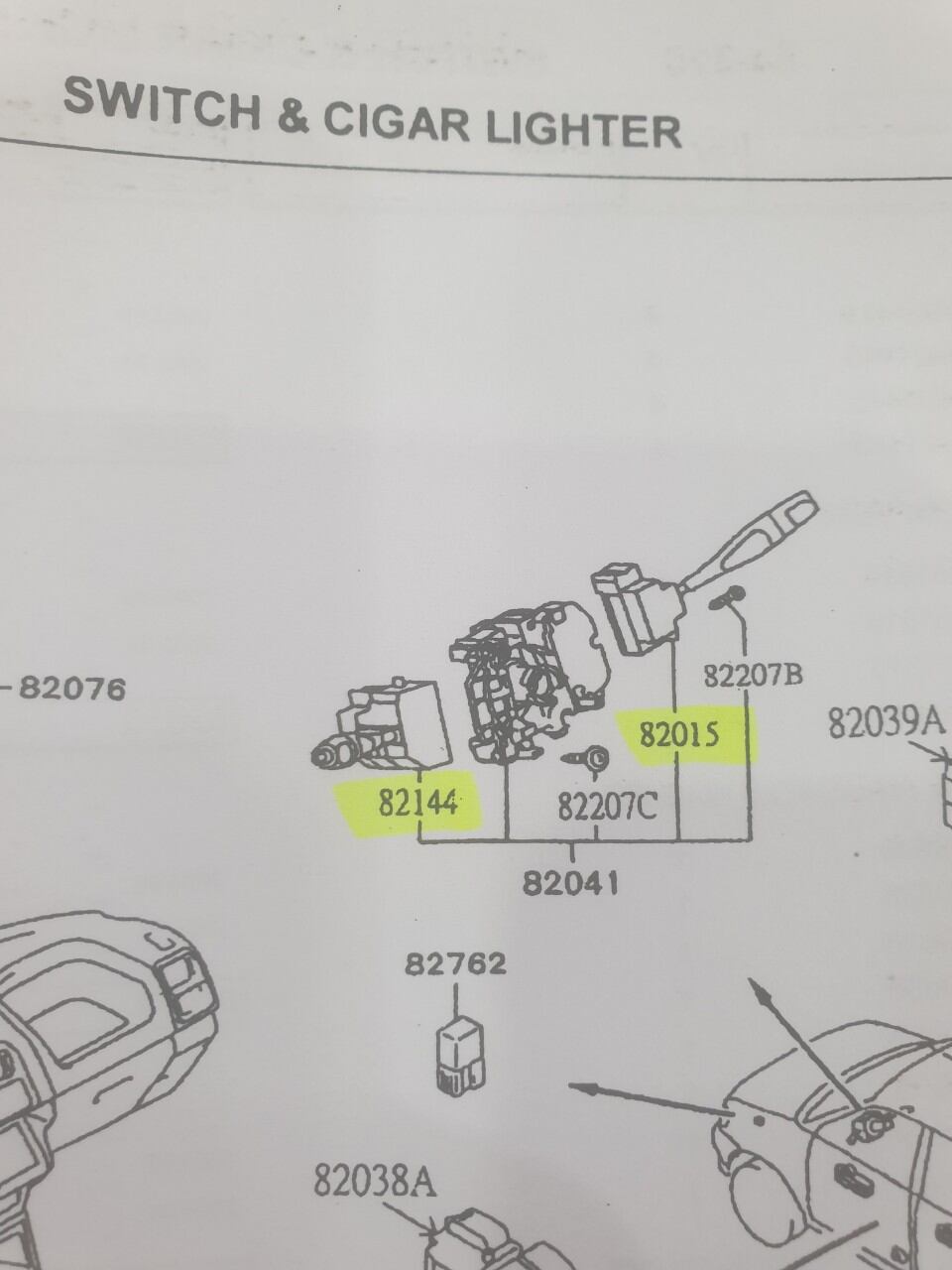 Công tắc đèn pha cột vô lăng (Switch turn signal lamp & lighting) Jolie VB2W 4G63
MR329636
