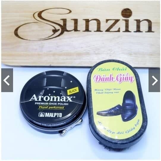 Xi đánh giầy AROMAX hàn quốc màu đen + bàn chải , bán sỉ