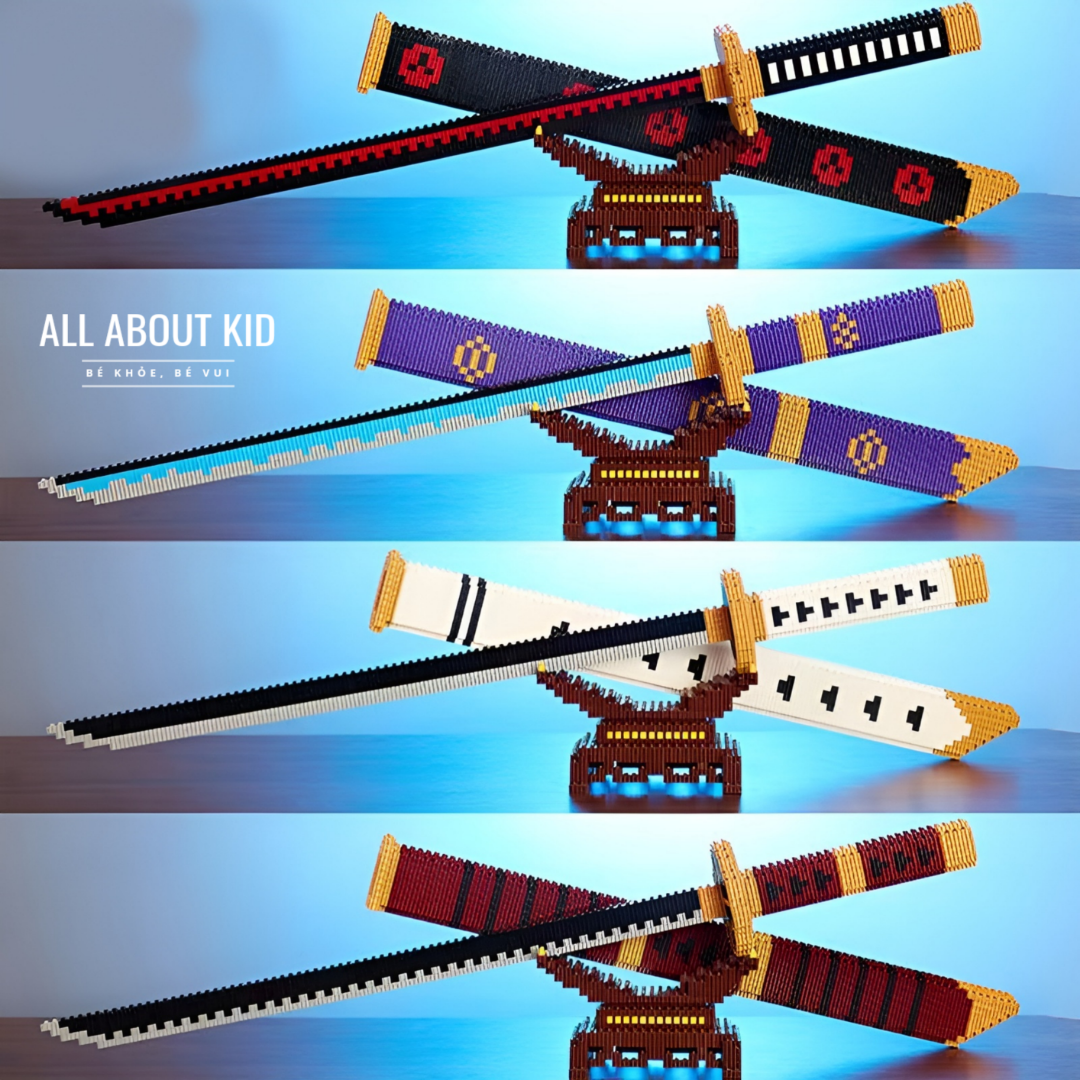 Lắp ráp mô hình bộ Kiếm Zoro kèm bao kiếm size 63-67cm