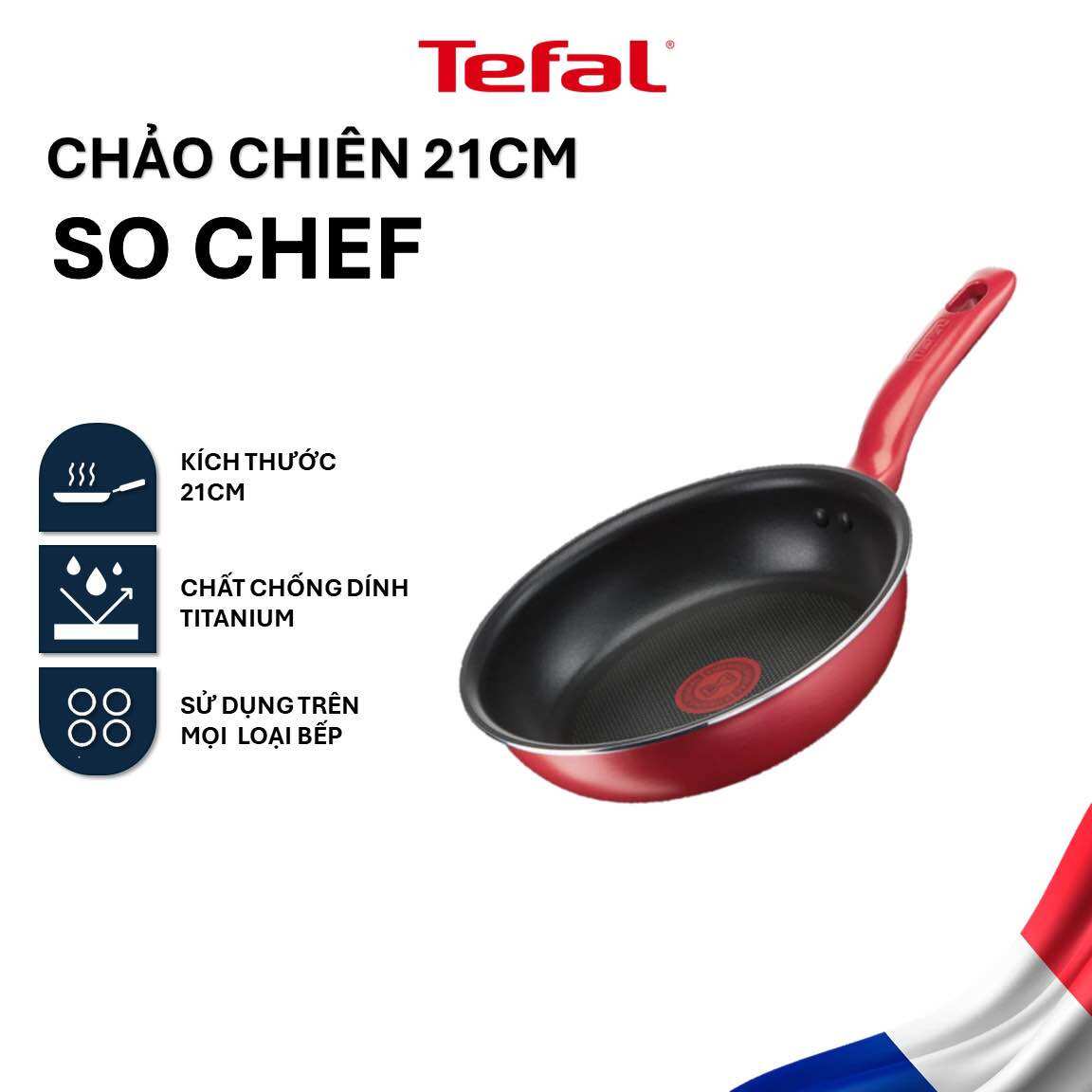 Chảo chiên tefal so chef 21cm g1350296