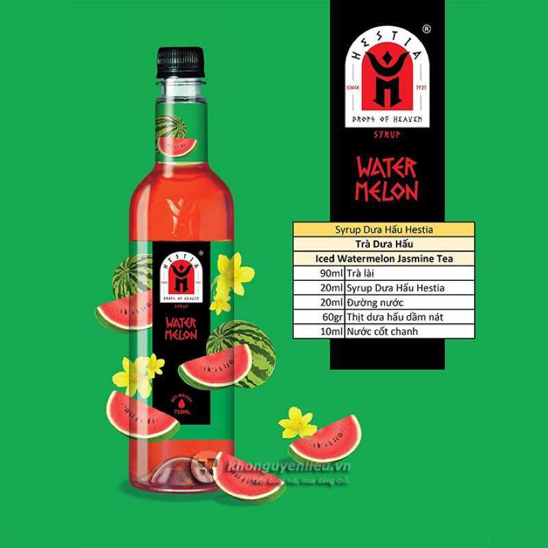 [HOT] Syrup Hestia Chai Lớn - Đủ Vị - 750ml