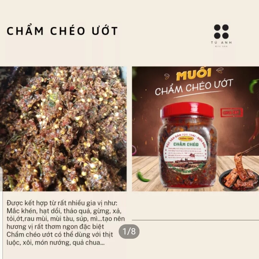 Chẩm chéo muối ớt ướt Điện Biên siêu ngon