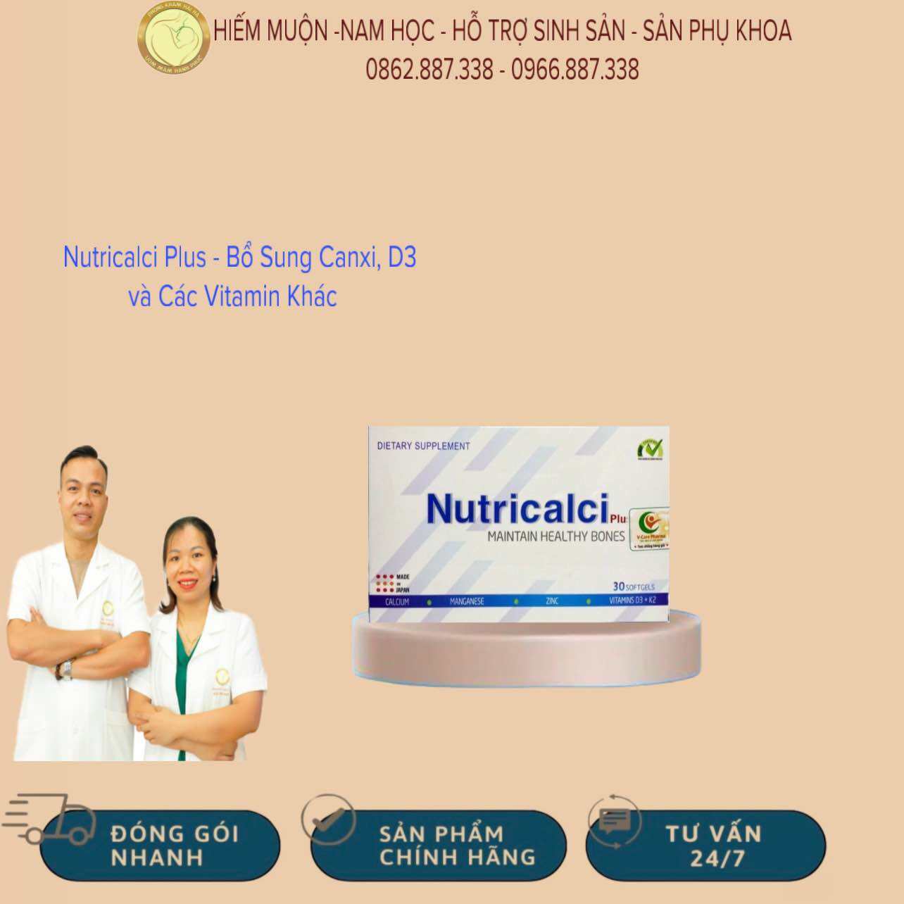 [NHẬP KHẨU CHÍNH HÃNG] NUTRICALCI PLUS Hộp 30 viên – Bổ sung Canxi, D3 và các vitamin khác