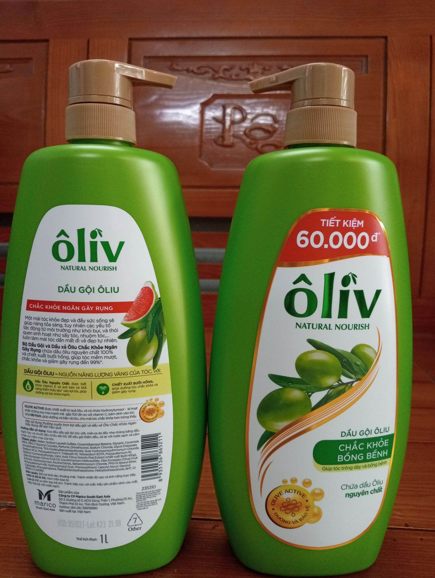 Dầu gội ôliu chắc khỏe,bồng bềnh 1 lít