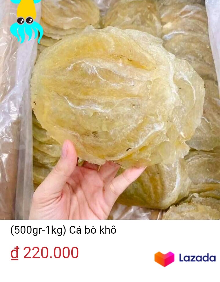 1kg Cá Bò Khô loại 1, đặc sản miền Trung