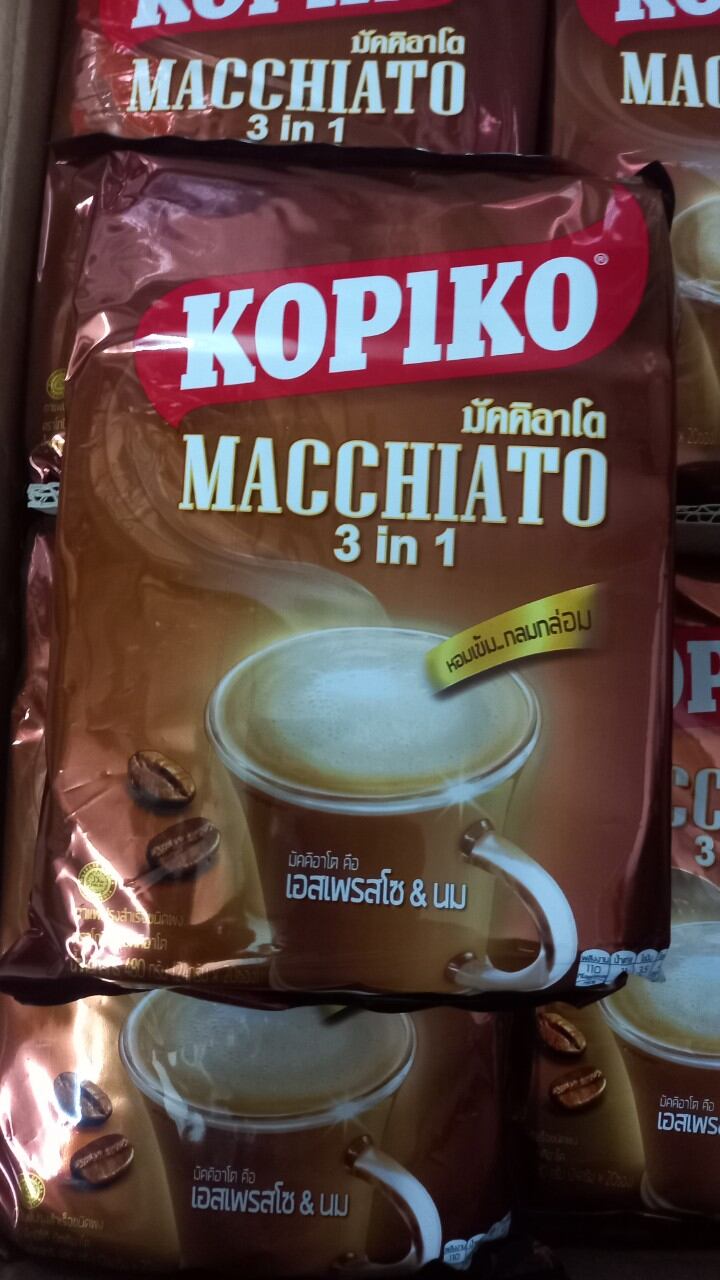 Cafe sữa hòa tan Kopiko Macchiato 3 in 1 Thái Lan