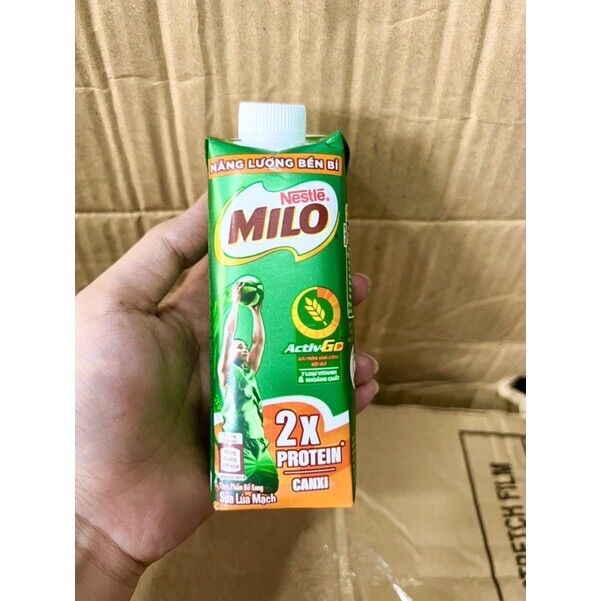 Combo 3 hộp sữa Milo lúa mạch có đường 210ml