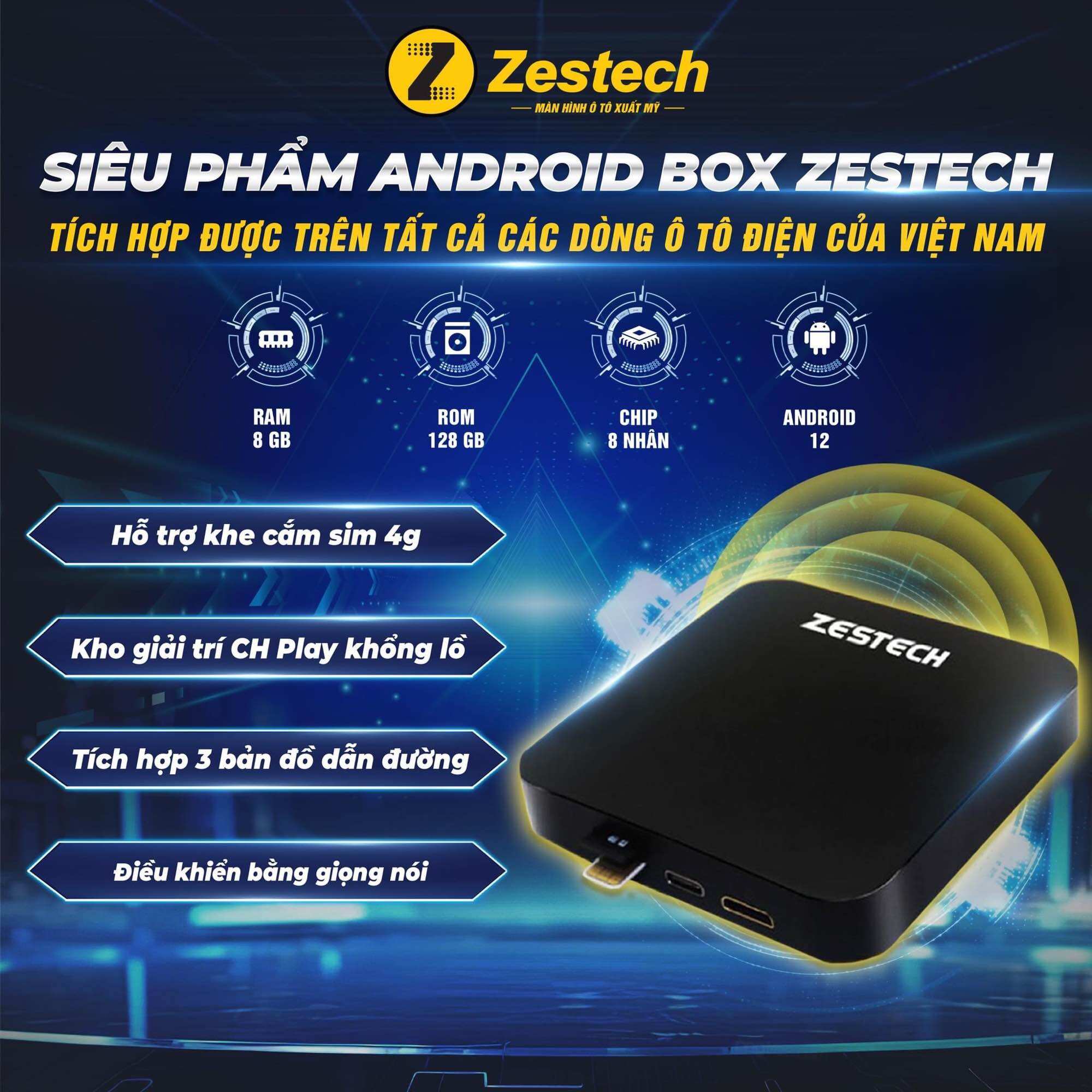 Android box ô tô điện Vinfast, Zestech Dx14 Pro