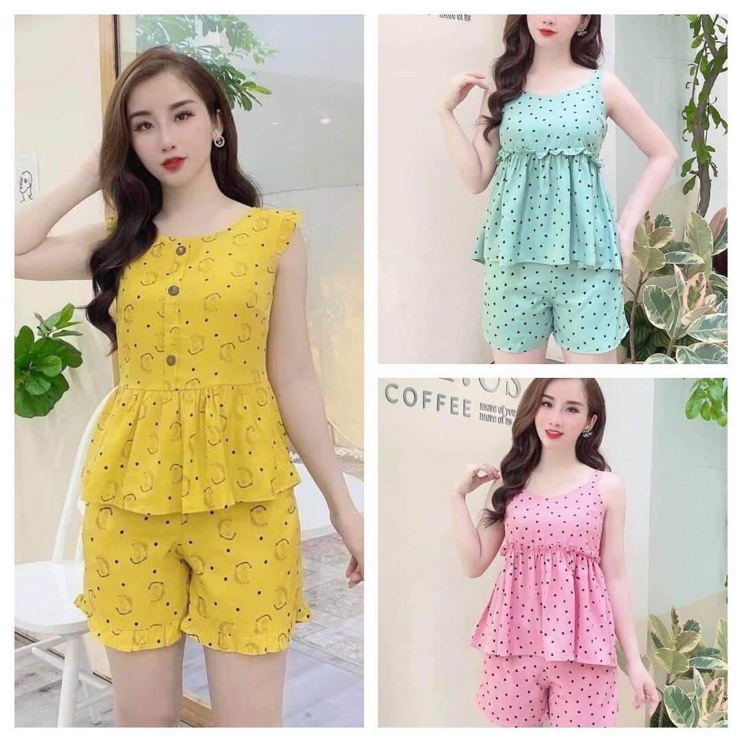 [FREESHIP+QUÀ TẶNG 19K-XẢ HÀNG TRONG 3 NGÀY]Bộ quần áo nữ, bộ quần áo nữ mùa hè, đồ bộ nữ kiểu đẹp, bộ nữ mặc nhà BILBO Chất lụa thái, mặc mát mềm mại, trẻ trung hàng thời trang