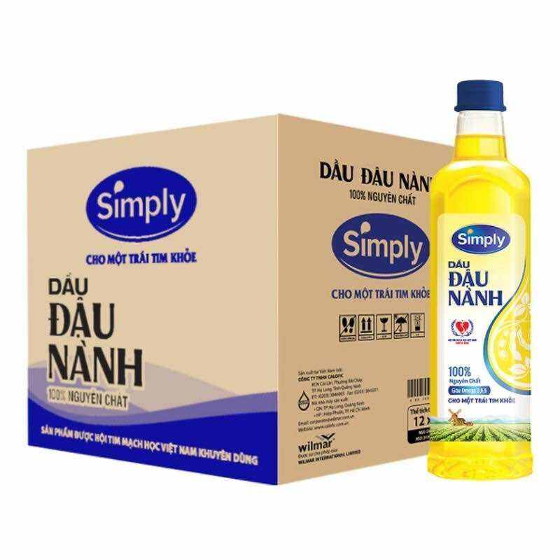 Dầu ăn simply đậu nành 1 lít