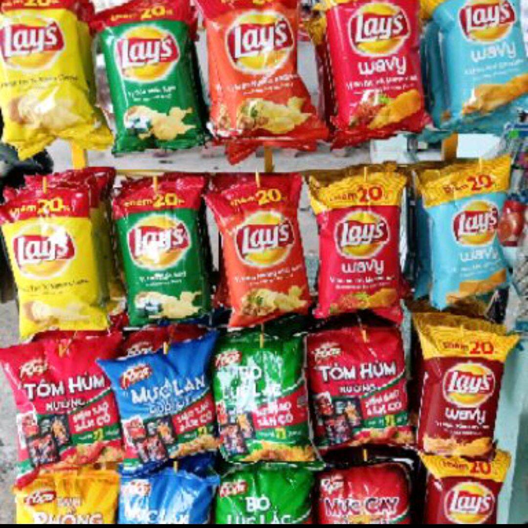 6Gói Bánh Lays Snack Khoai Tây-Poca mix đủ vị Classic