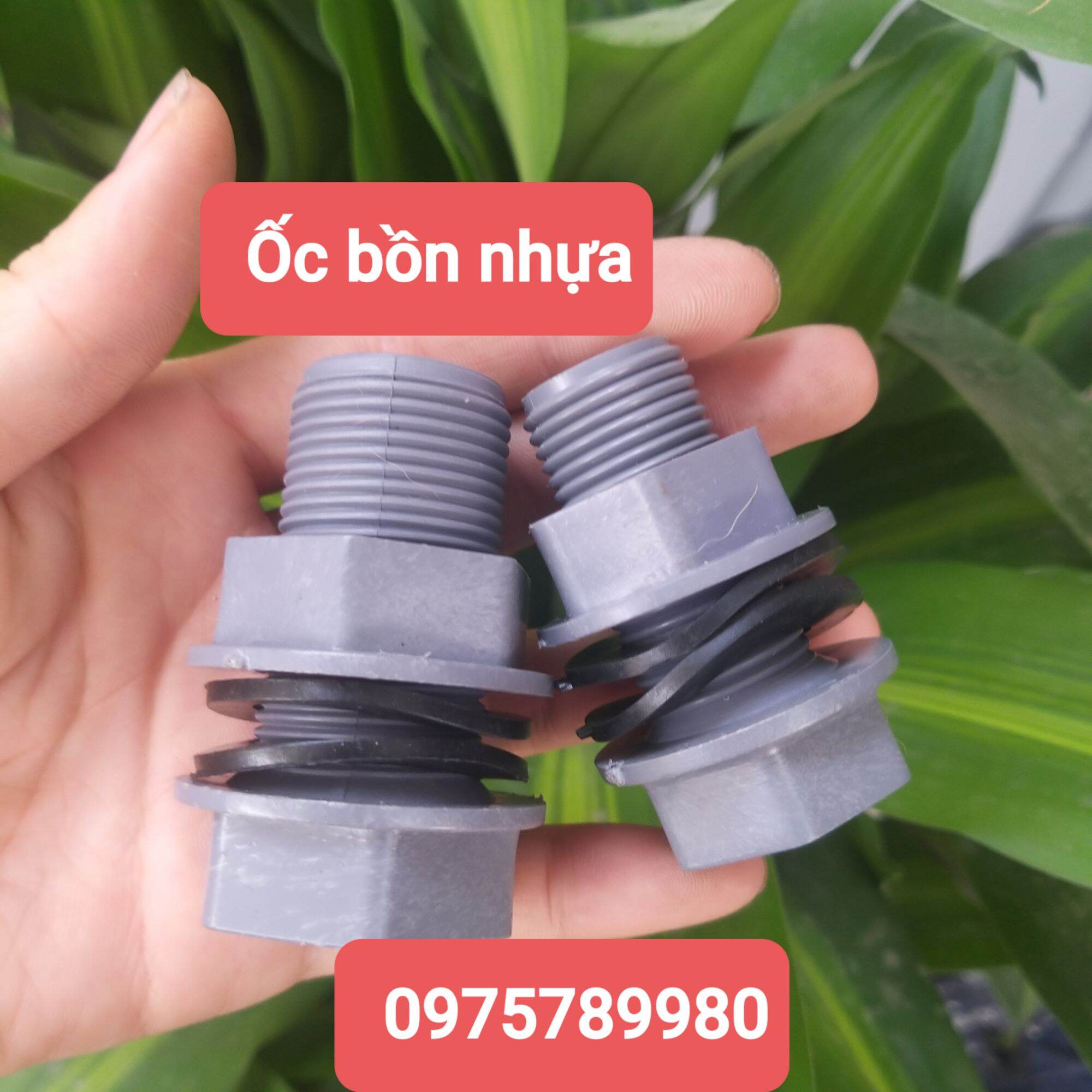 Ốc siết bồn nhựa pvc phi 21,27