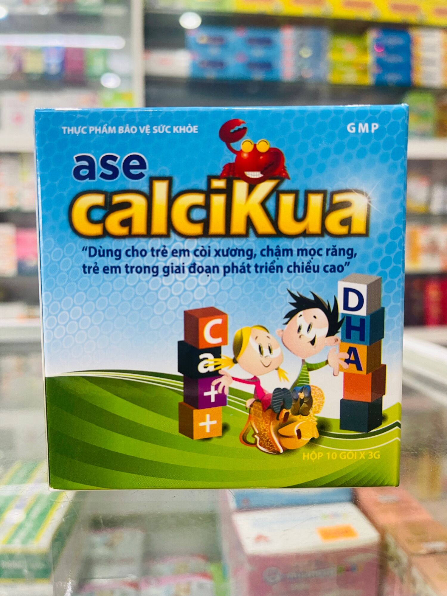 [HCM]ase calciKua - Dùng cho trẻ chậm lớn còi xương kém ăn suy dinh dưỡng - 10 gói x 3 gram