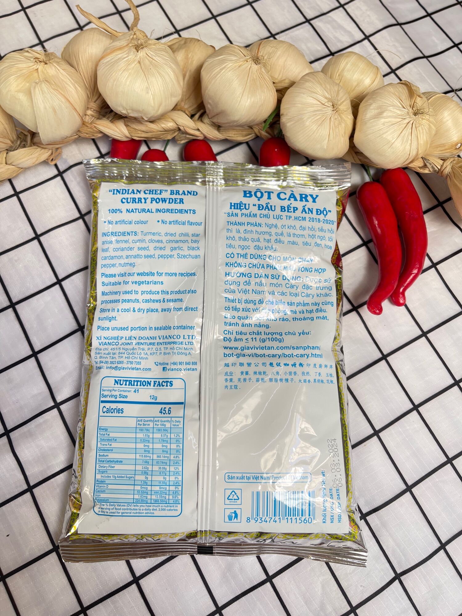 BỘT CARY / BỘT CARI ÔNG GIÀ ẤN HIỆU VIANCO 500GRAM