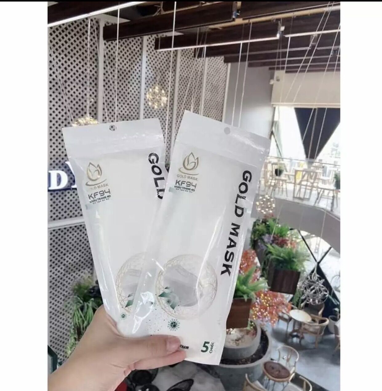 Khẩu trang 4d kf94 gold mask (300 chiếc)