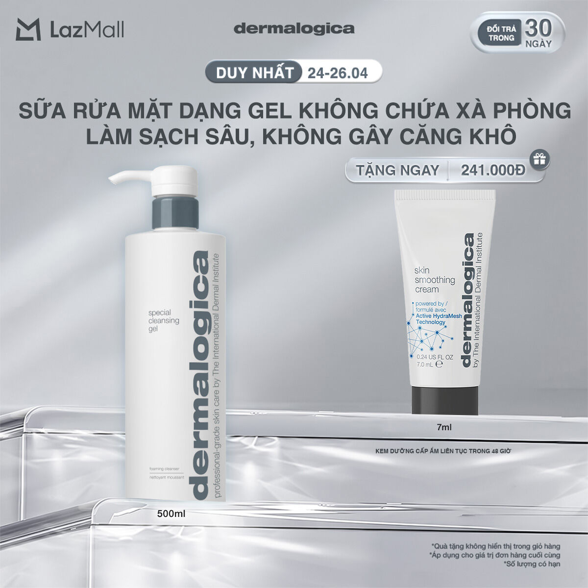 Sữa rửa mặt Dermalogica Special Cleansing Gel 500ml lành tính không chứa xà phòng