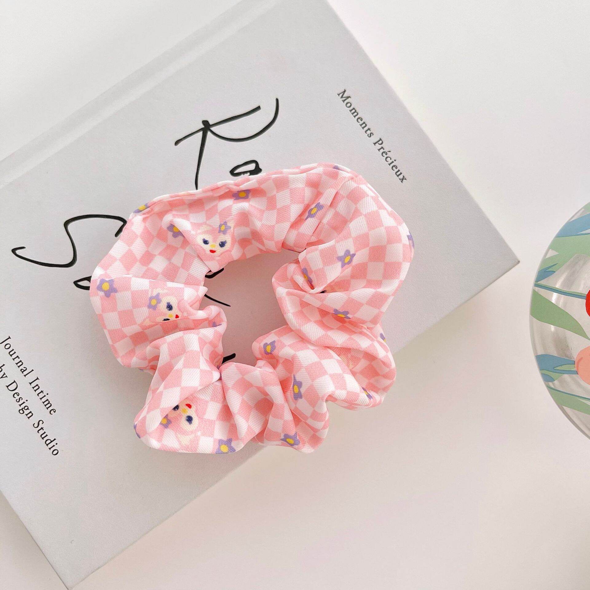Dây cột tóc scrunchies họa tiết hoạt hình