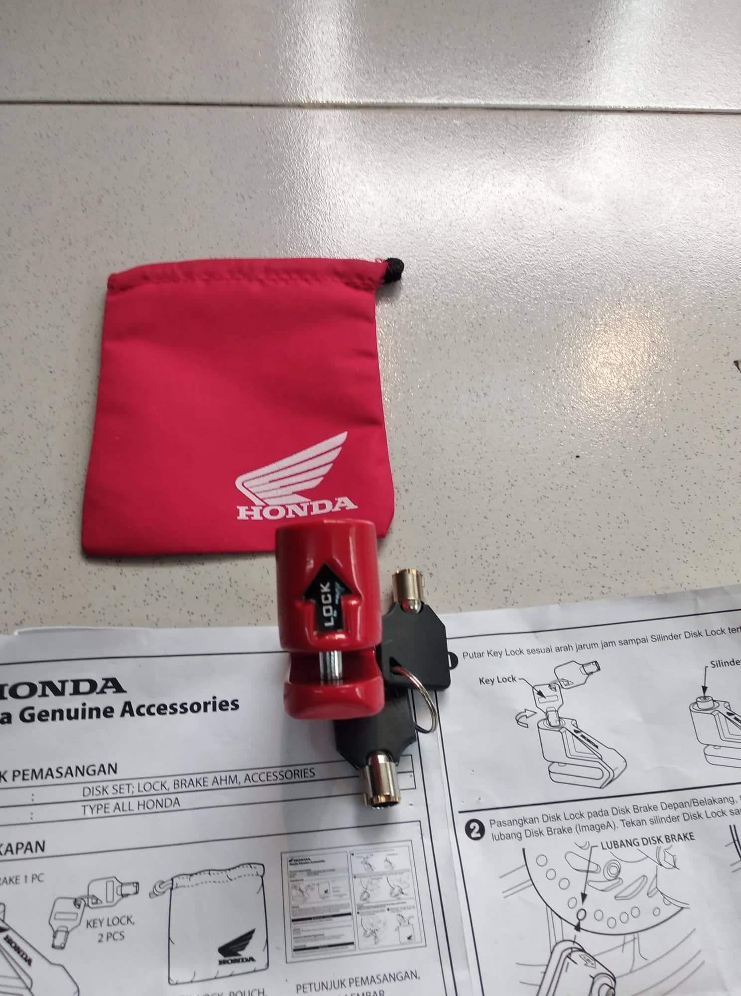 Khóa đĩa xe máy của Honda
