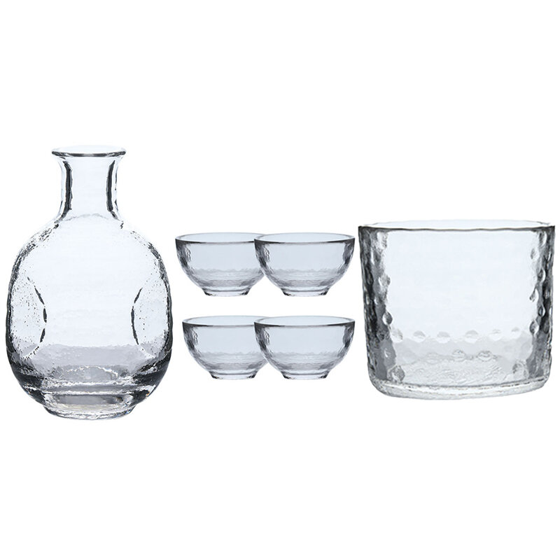 Bộ Bình Rượu Sake Hoa Văn Búa Kiểu Nhật, Bình Hâm Rượu Vàng Thủy Tinh, Bình Hâm Rượu, Bình Hâm Rượu Gia Dụng Một Hai Ly Rượu Trắng, Cà Phê Instagram