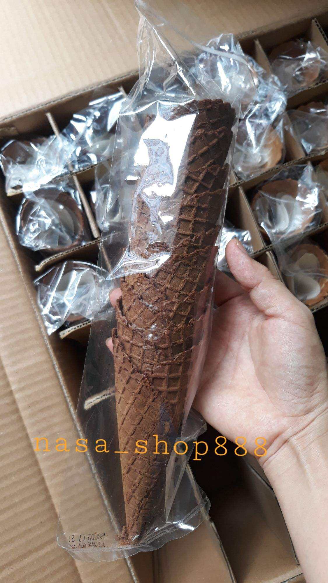 Bịch 10 cái bánh ốc quế socola ăn kem