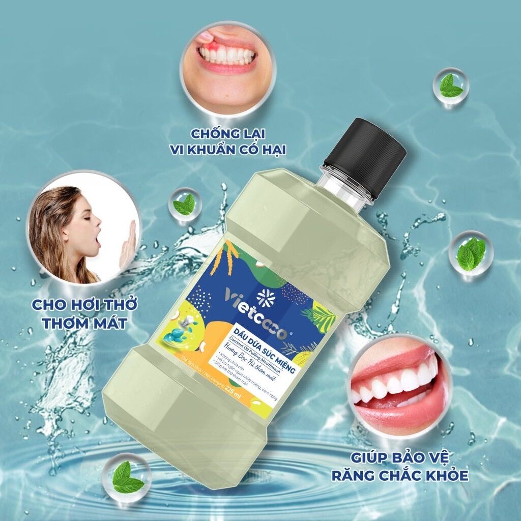 Dầu dừa súc miệng vietcoco 225ml