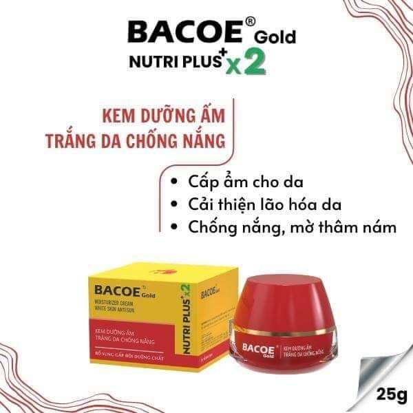 Kem bacoe gold trắng da giữ ẩm chống nắng 25g