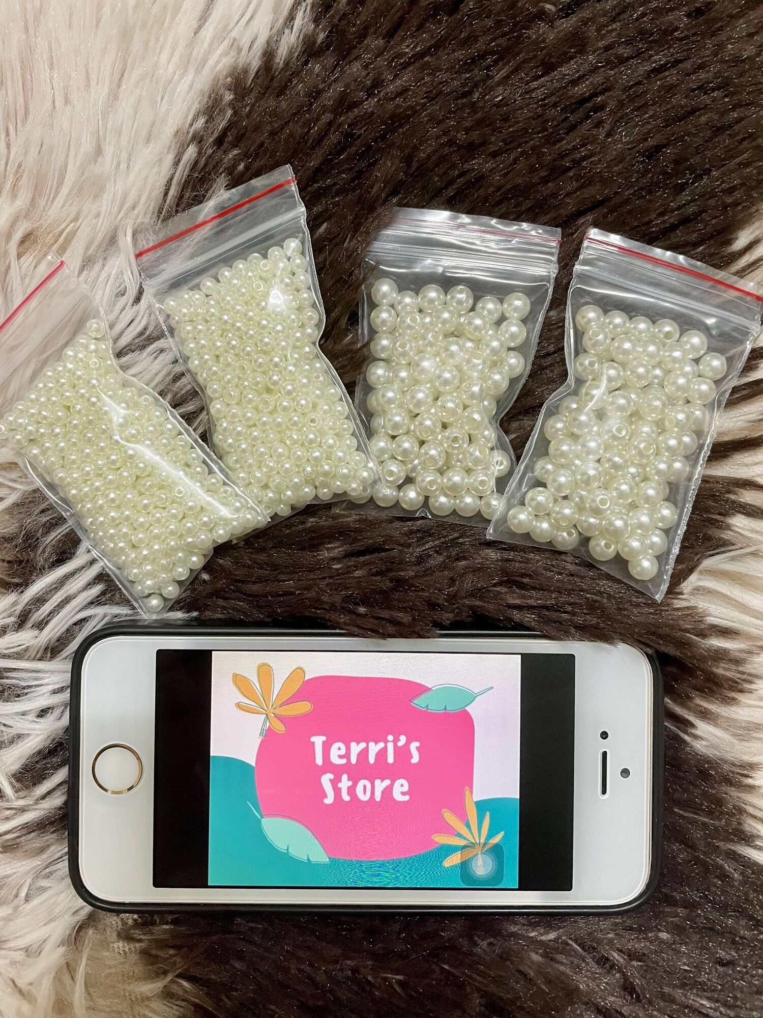 Hạt ngọc trai giả dùng trang trí Handmade