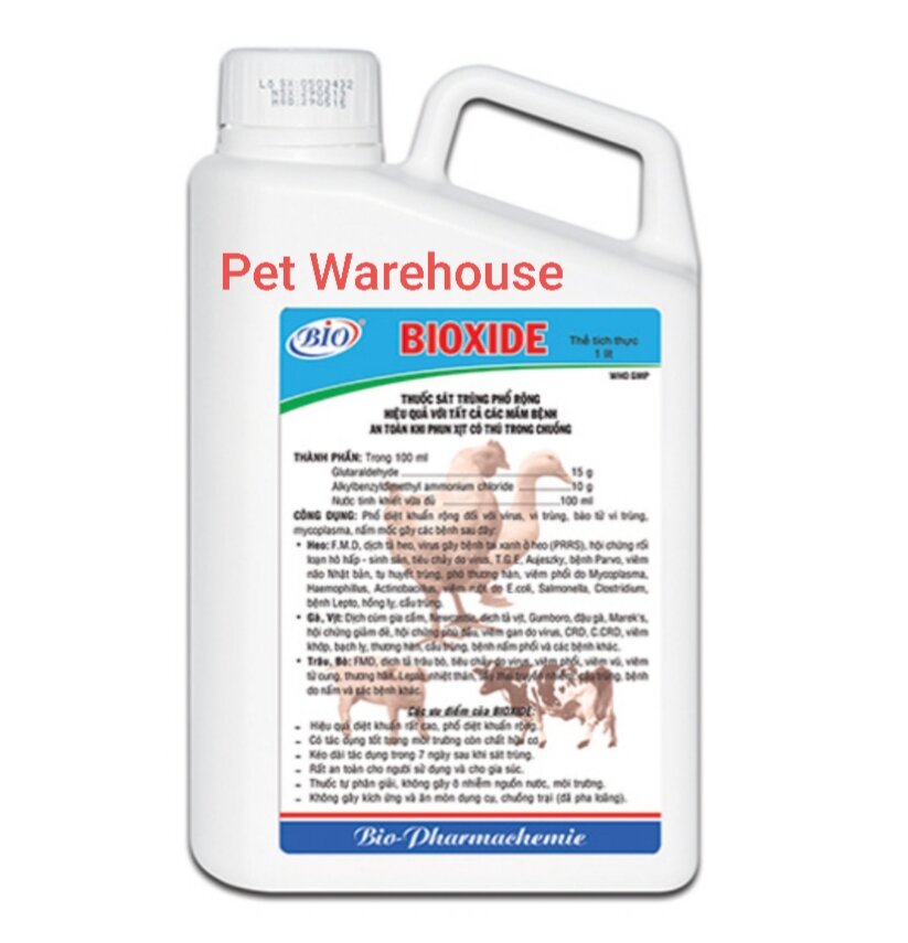Bioxide sát trùng chuồng trại phổ rộng an toàn hiệu quả cao