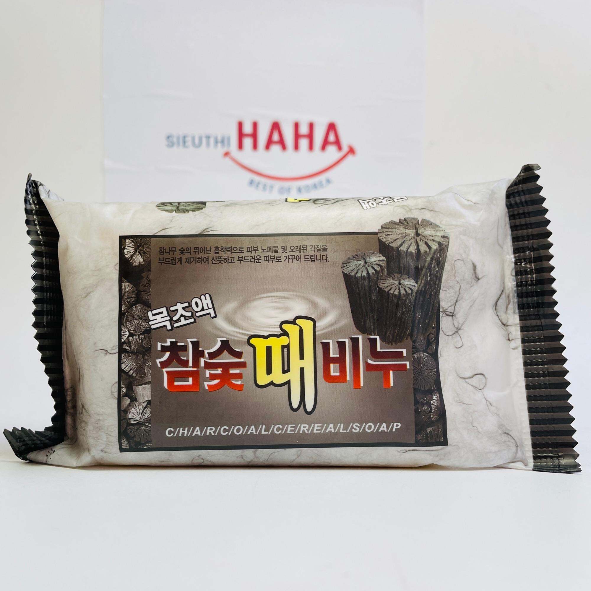 Xà phòng than hoạt tính Hàn Quốc giảm mụn lưng, mùi thơm nhẹ 100gr