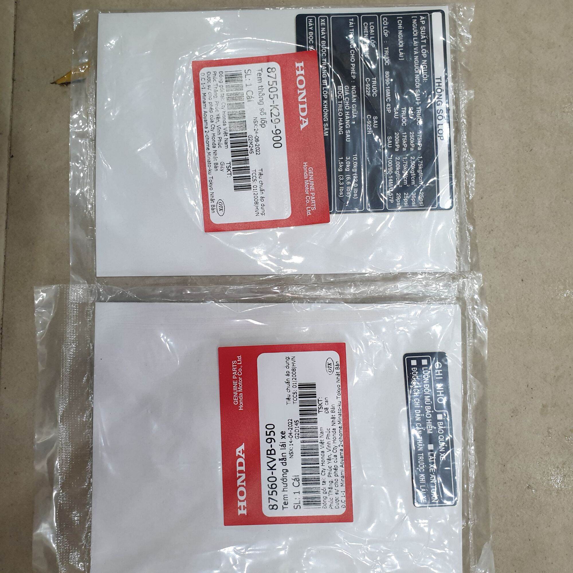 Tem thông số Sh mode 125