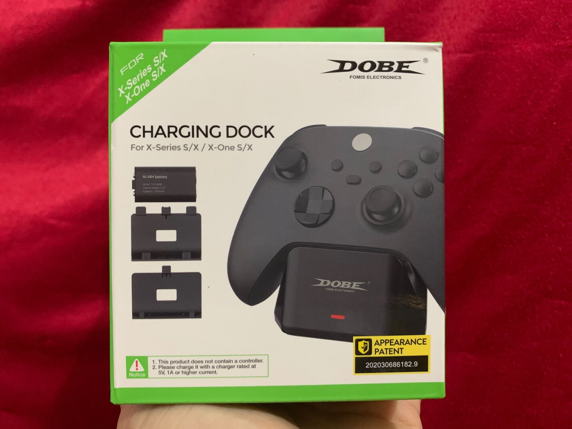 pin sạc tay Xbox One X serial dung lượng 1200mah kèm dock pin sạc xbox one S X serie hãng dobe TYX 0607