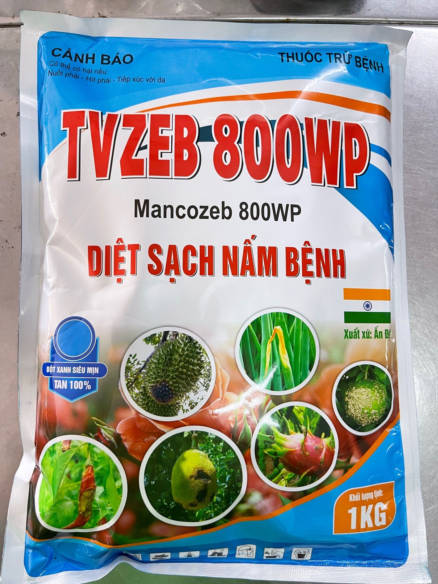 Mancozeb xanh 800wp phòng ngừa nấm bệnh 1kg