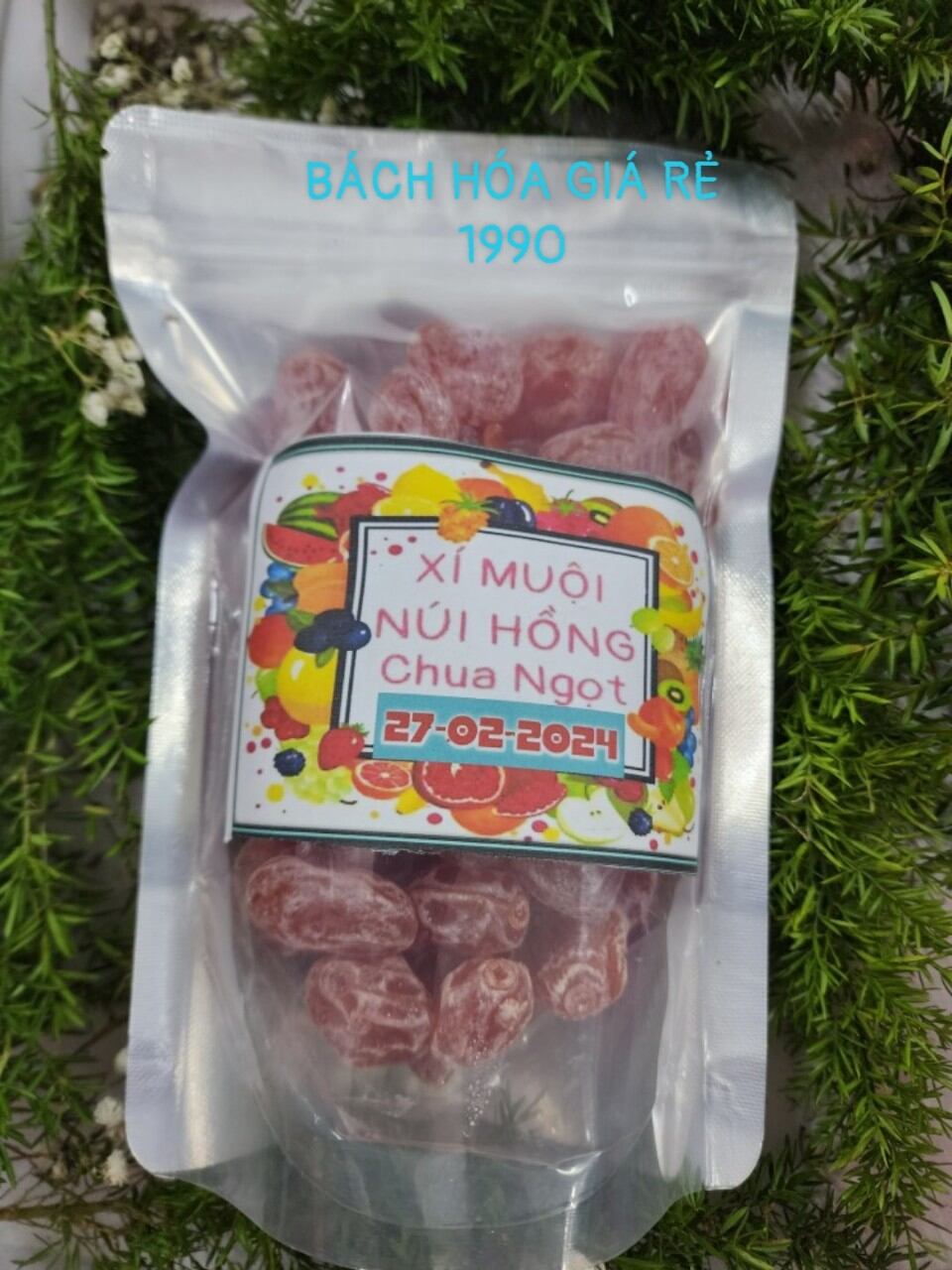 -xí muội hồng núi chua ngọt 500g date luôn mới