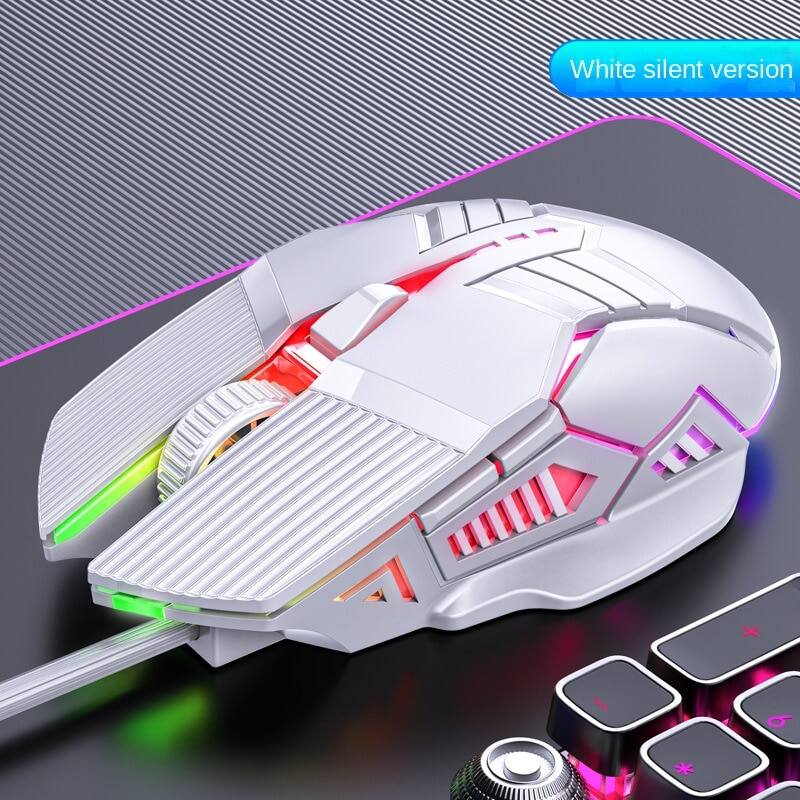 New USB Chuột Máy Tính Có Dây Chuột chơi game Chuột có dây Glow Mute chuột văn phòng chơi game phổ PC chuột gamer phụ kiện máy tính xách tay