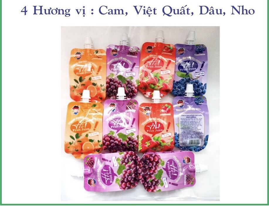 COMBO 5/10 GÓI THẠCH HÚT LẮC TRÁI CÂY SUSO(NGẪU NHIÊN)