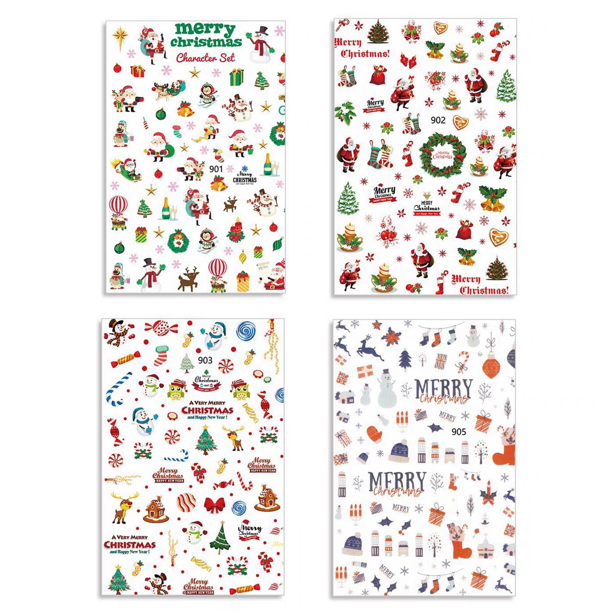 1 Tấm Dán Trang Trí Móng Tay Noel - Sticker Dán Móng Tay Noel  ( Giao Mẫu Ngẫu Nhiên )
