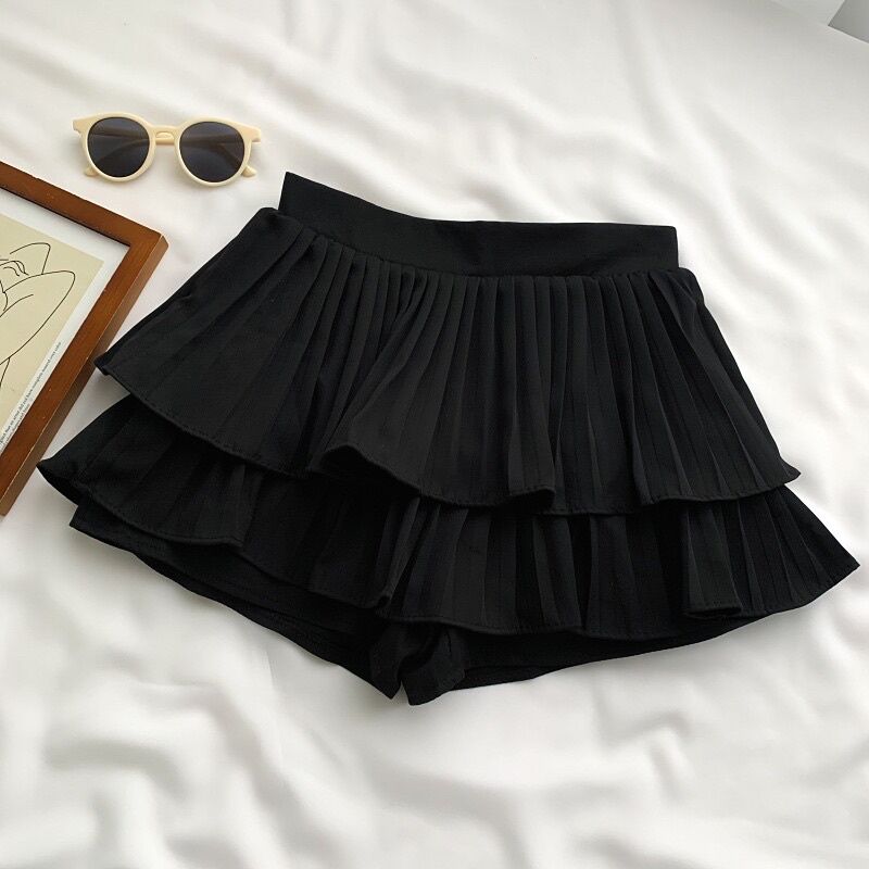 Chân Váy Xếp Li Xòe Ulzzang 2 Tầng Cực Xinh  V5 / Chân Váy 2 Tầng Xếp Li Có Quần Trong