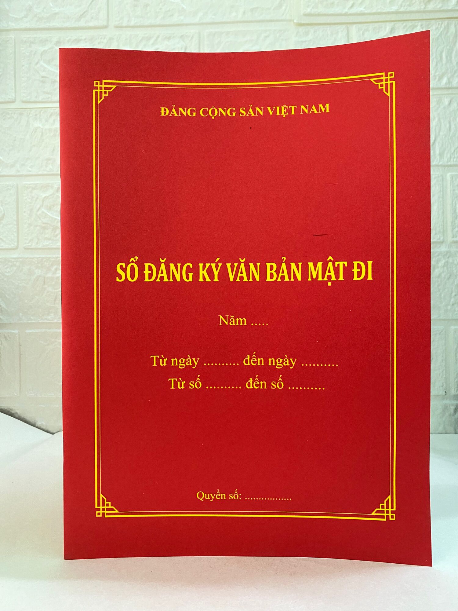 Sổ Đăng Ký Văn Bản Mật Đi
