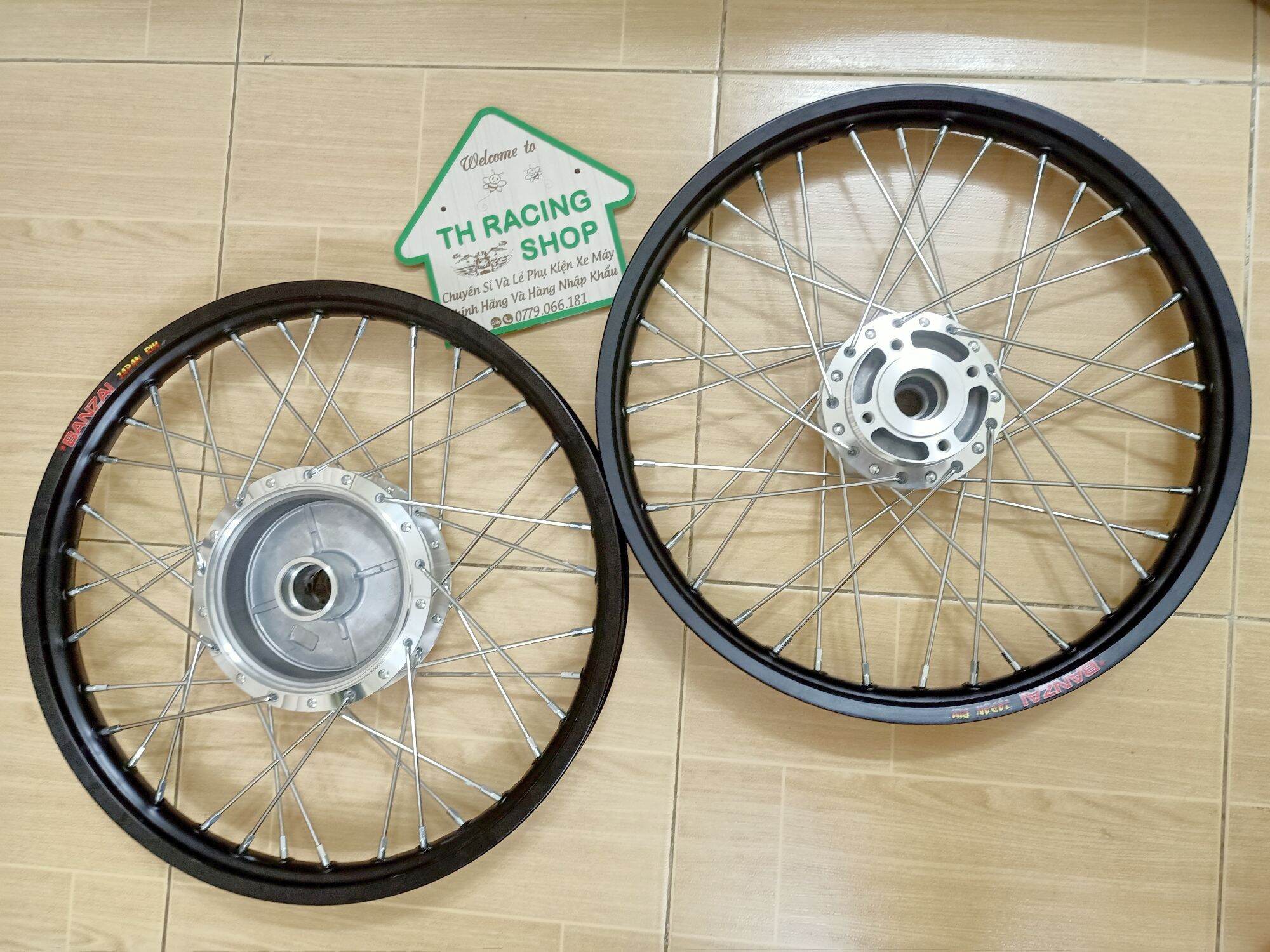 BÁNH CĂM SIRIUS JUPITER TAURUS EXCITER 1 ĐĨA TRƯỚC ĐÙM MA CROM NIỀNG NHÔM BANZAI THÁI MÀU ĐEN SIZE 1