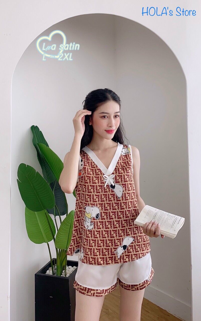 [HCM]Đồ bộ mặc nhà đồ bộ nữ lụa satin cao cấp
