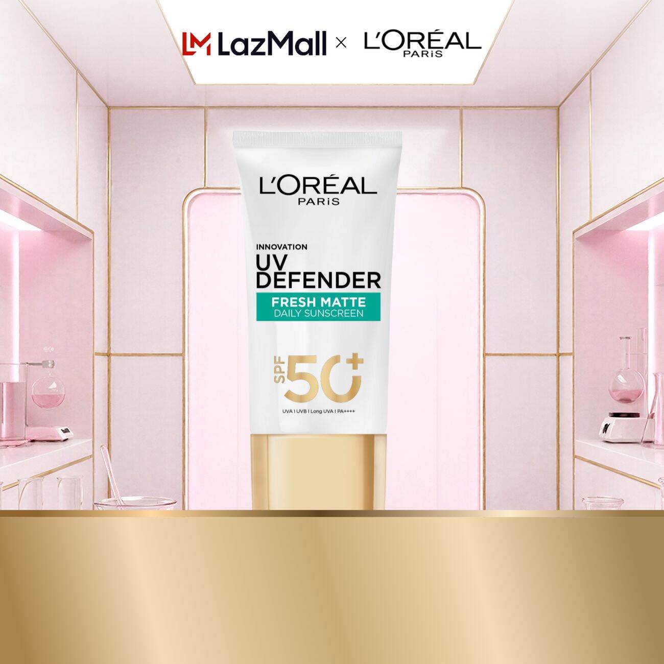 Kem chống nắng Kiềm dầu Thoáng mịn da Bảo vệ Chống Lão hóa L’Oreal Paris UV Defender SPF 50+ PA++++ 50ml​