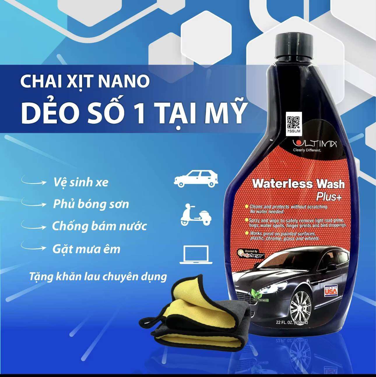 Vệ sinh kính xe ô tô nano ULTIMA