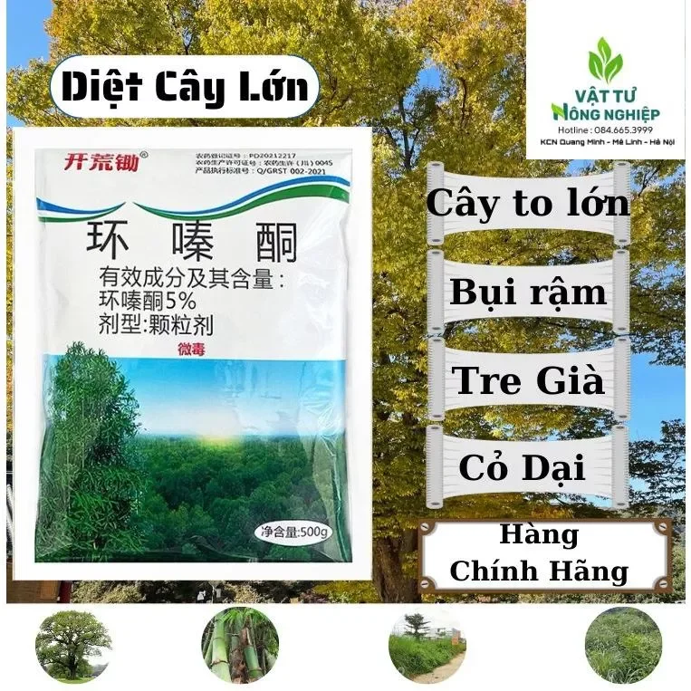 (hàng mạnh]. thuốc diệt trẻ già,cây gỗ lớn.cây cỏ bụi (chỉ việc rắc ko cần chặt)