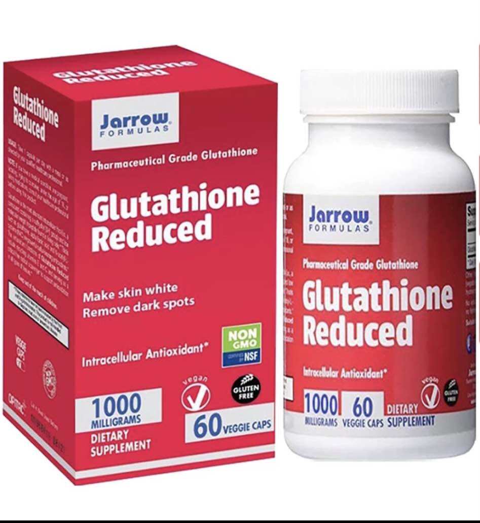 Viên Trắng Da Glutathione Reduced (Jarrow Fomulas) 1000mg Mỹ