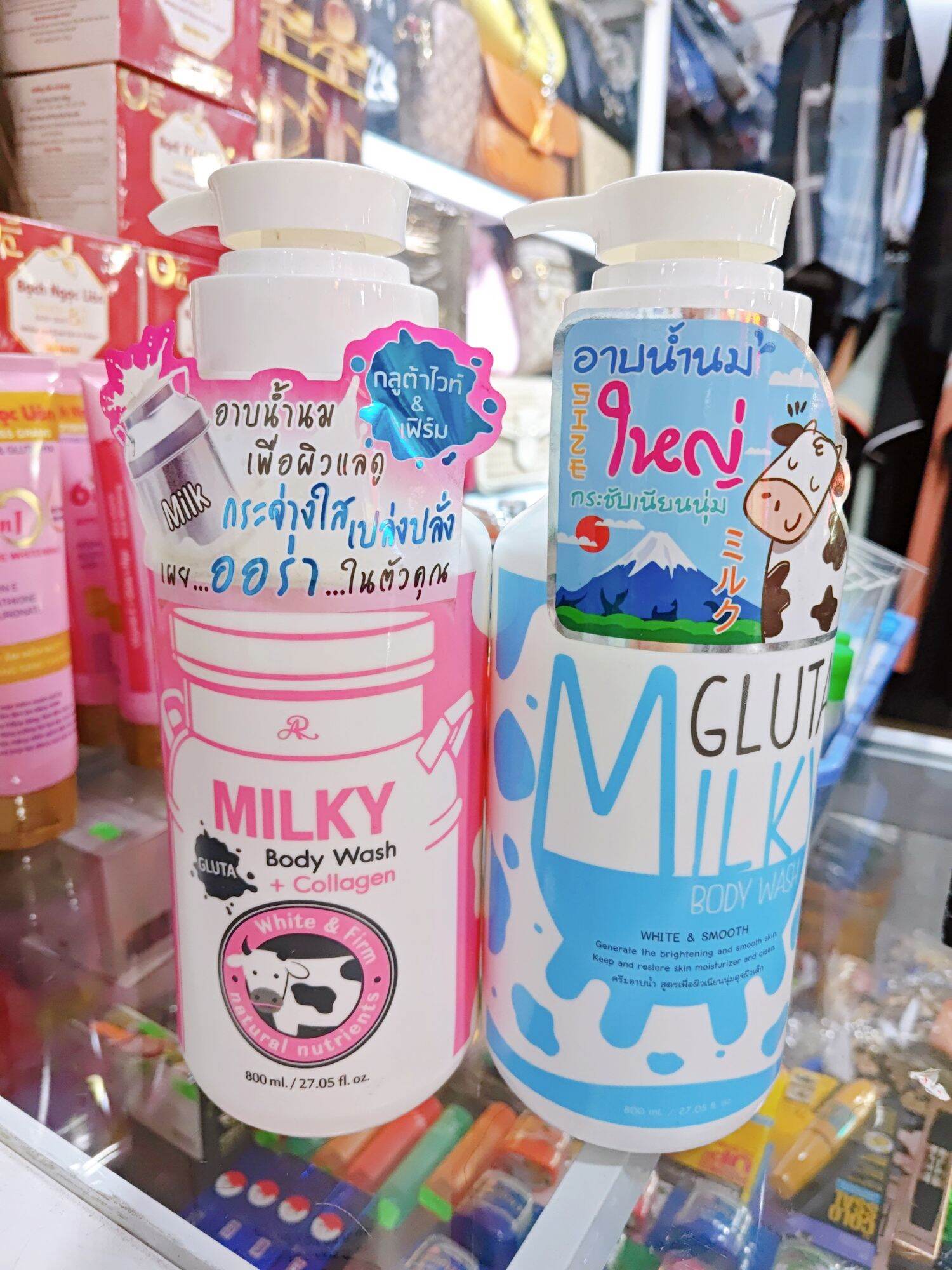 Sữa tắm dưỡng sáng mịn da aron milky gluta 800ml